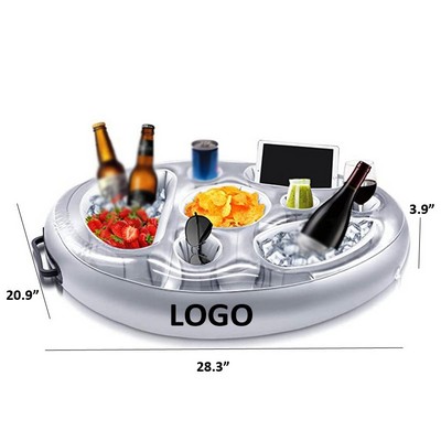 Inflatable Floating Drink And Snack Holder Tray