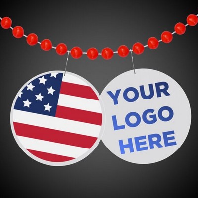 2 1/2" American Flag Plastic Medallions (Digi Print)